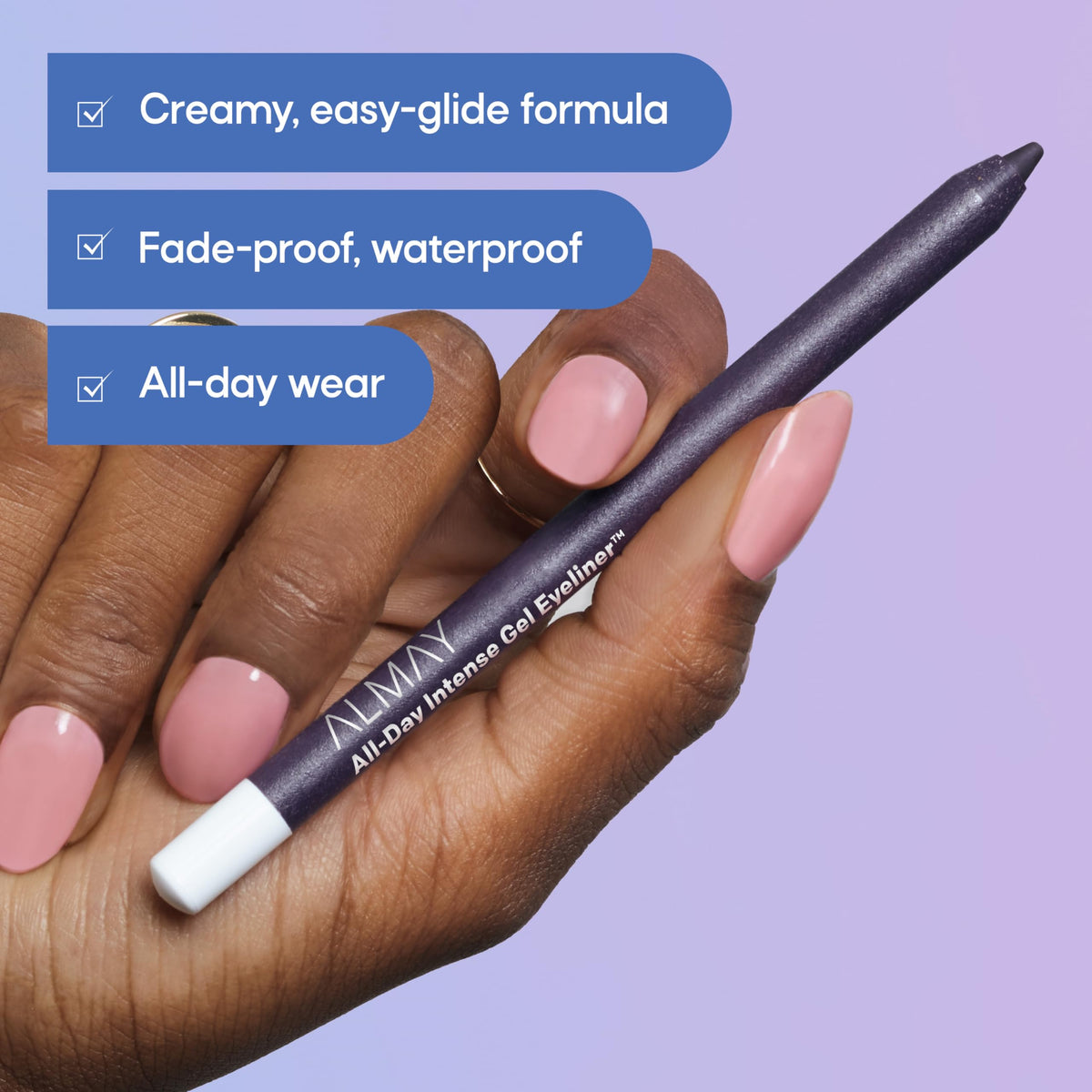 Almay All-Day Intense Gel Eyeliner, 130 Pure Plum, 0.045 oz Almay