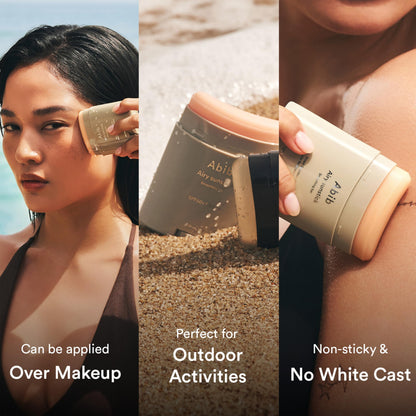 Abib Airy Sunstick Protection Bar SPF50+ Broad Spectrum, Semi-Matte Sunscreen Stick for Oily & Combination Skin, No White Cast, Water-Resistant, Korean Sunscreen, 0.81 oz / 23 g Abib