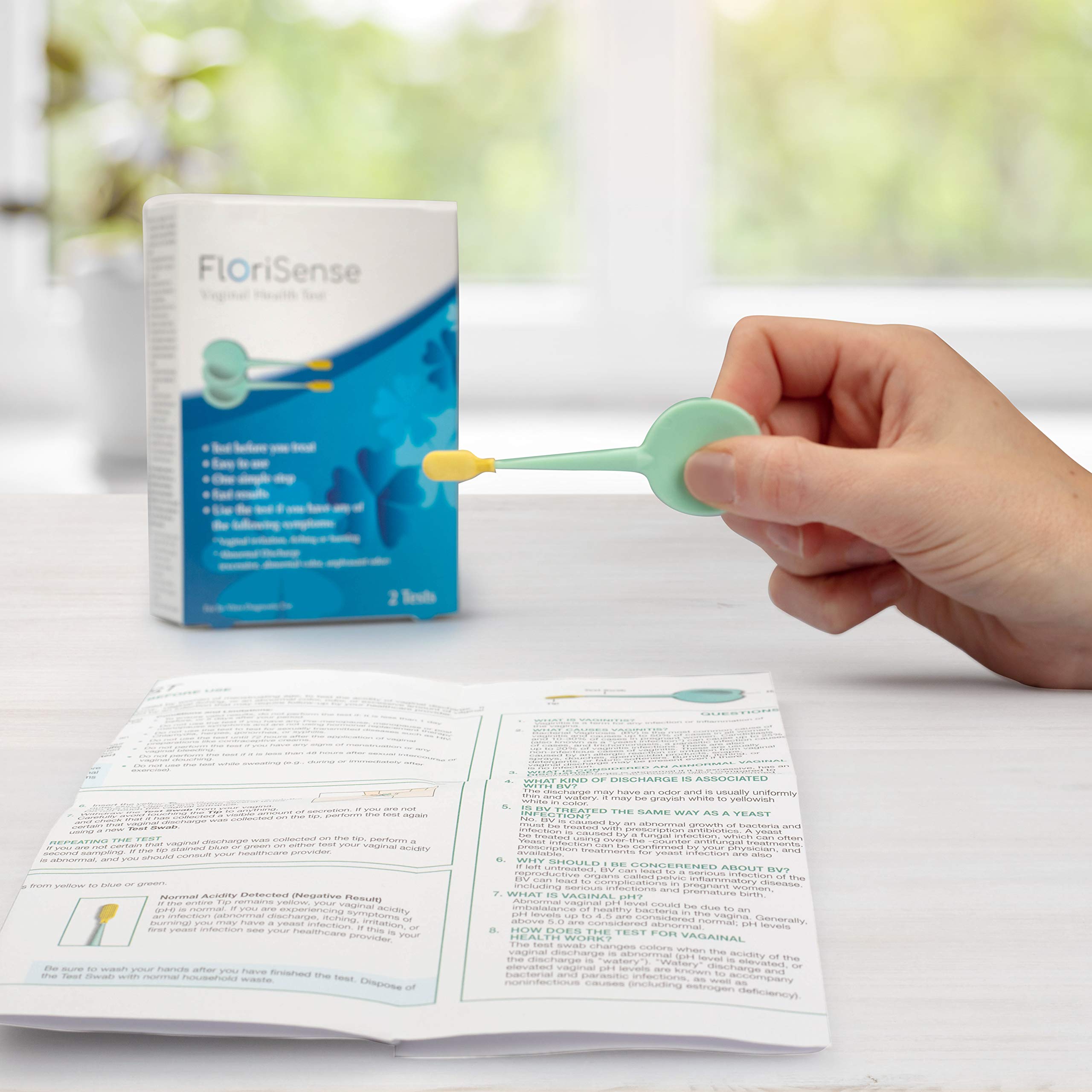 FloriSense Vaginal Health pH Test Kit - OTC Vaginal Acidity Test - Bacterial Vaginosis and Yeast Infections - 2 Swabs, Detect Feminine Imbalance - Before You Treat, Easy to Read Results in Seconds FloriSense buy australia supplements