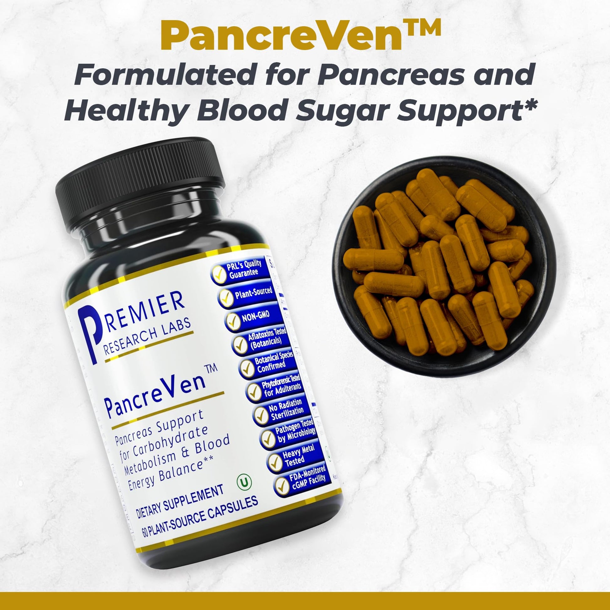 Premier Research Labs PancreVen - Pancreas Support, Pancreas Supplement, Cinnamon Supplements with Organic Ceylon Cinnamon & Prickly Pear to Aid Pancreas Health - 120 Vegetarian Capsules Premier Research Labs buy australia supplements