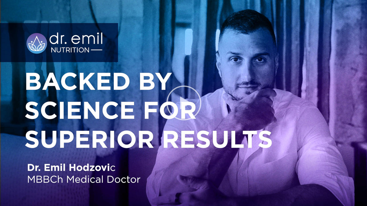 DR. EMIL NUTRITION Women & Men Total Gut Health Complex | Prebiotic + Probiotic + Postbiotic Gut Health Supplements DR. EMIL NUTRITION