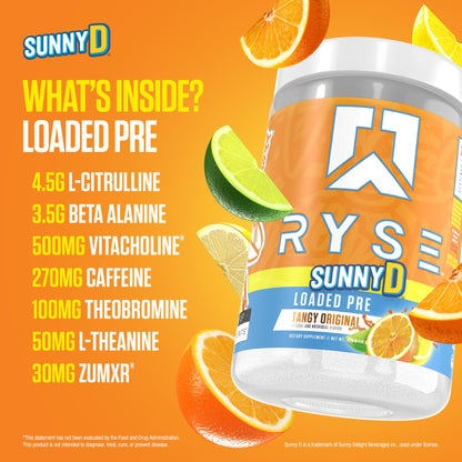 RYSE Loaded Pre Workout Powder - Strawberry Squeeze - Daily Pre-Workout for Men & Women with 390mg Caffeine, Beta Alanine, and Citrulline for Pump, Focus, and Energy - 30 Servings