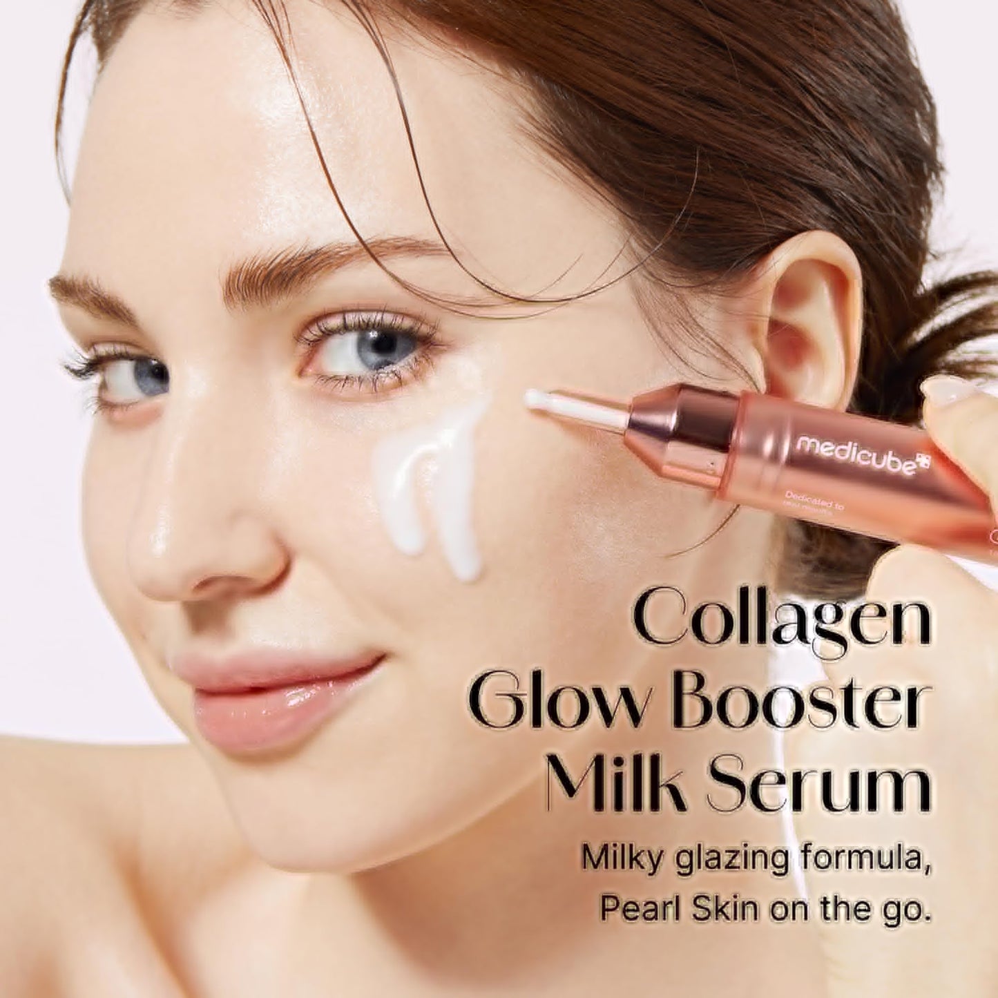 Medicube Collagen Glow Booster Milk Serum - Twist & Click - Radiance & Hydration with Niacinamide, Milk Protein Extract, Hydrolyzed Collagen medicube