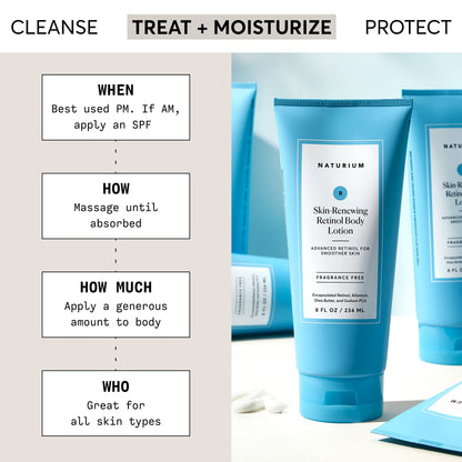 Naturium Skin-Renewing Retinol Body Lotion, with Shea Butter, 8 fl oz Naturium