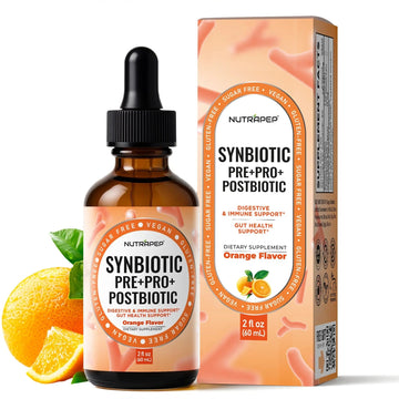 NutraPep Synbiotic Liquid Drops - Probiotic Prebiotic & Postbiotic Supplement for Adults Kids Ages 4+ - Daily Synbiotic for Gut Health Digestive & Immune Support - Vegan Gluten-Free Sugar-Free 2 fl oz NutraPep buy australia supplements