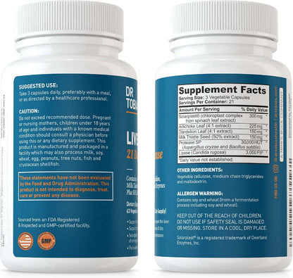 Dr. Tobias Colon 14 Day Cleanse & Liver 21 Day Cleanse Supplements, with Fiber, Herbs & Probiotics, Solarplast, Artichoke, Milk Thistle, Supports Gut and Liver Health.