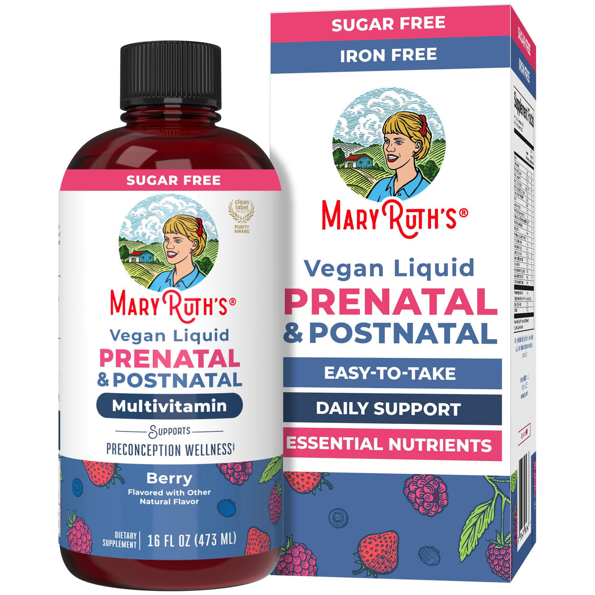 MARYRUTH'S Postnatal & Prenatal Vitamins for Women | Sugar Free | Womens Multivitamin for Pre-Conception, Pregnancy & Nursing | Ginger MARYRUTH'S