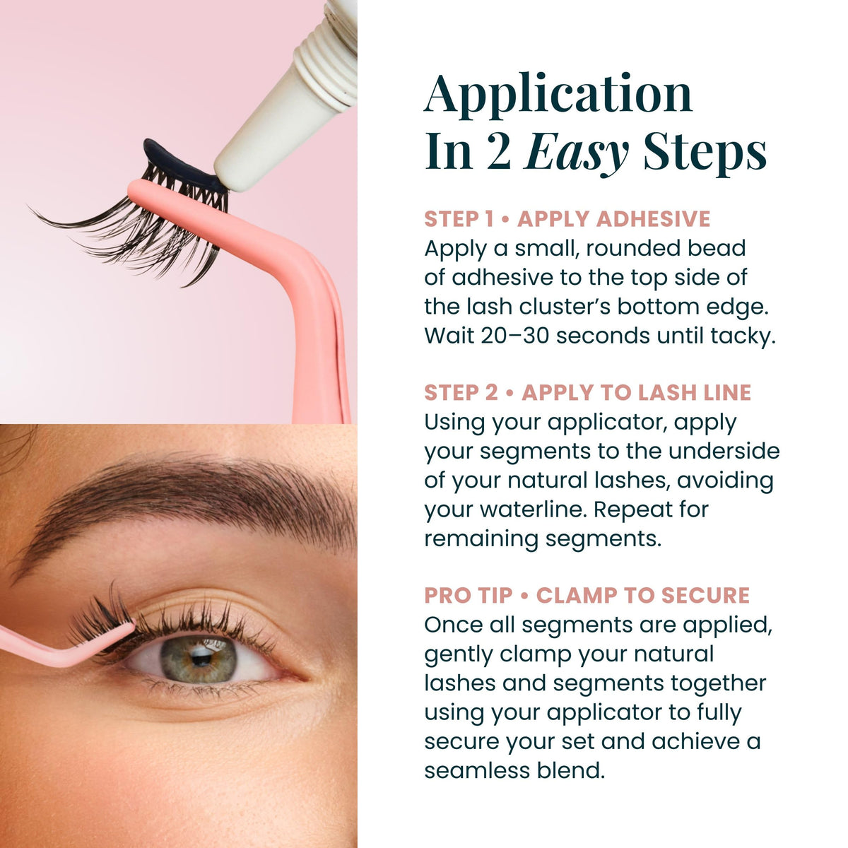 FlutterHabit The Sweetheart prepTECH Classic 6 Pair Underlash Extensions, 11–13mm Natural Curl Lash Clusters, Under Lash Eyelashes Home Application, Medium Volume Doll Eye, Adhesive Required FlutterHabit
