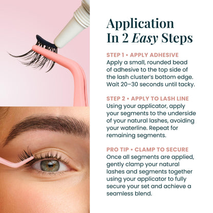 FlutterHabit The Sweetheart prepTECH Classic 6 Pair Underlash Extensions, 11–13mm Natural Curl Lash Clusters, Under Lash Eyelashes Home Application, Medium Volume Doll Eye, Adhesive Required FlutterHabit