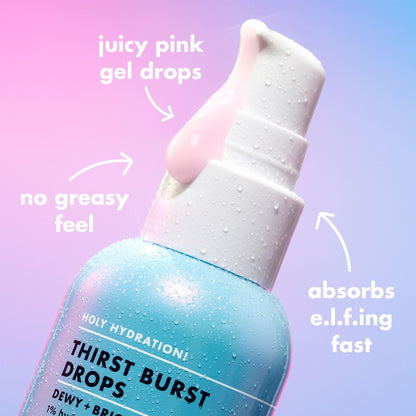 e.l.f. SKIN Thirst Burst Drops, Serum For A Radiant Complexion Instantly & Over Time, Made With Hyaluronic Acid, Vegan & Cruelty-Free e.l.f.