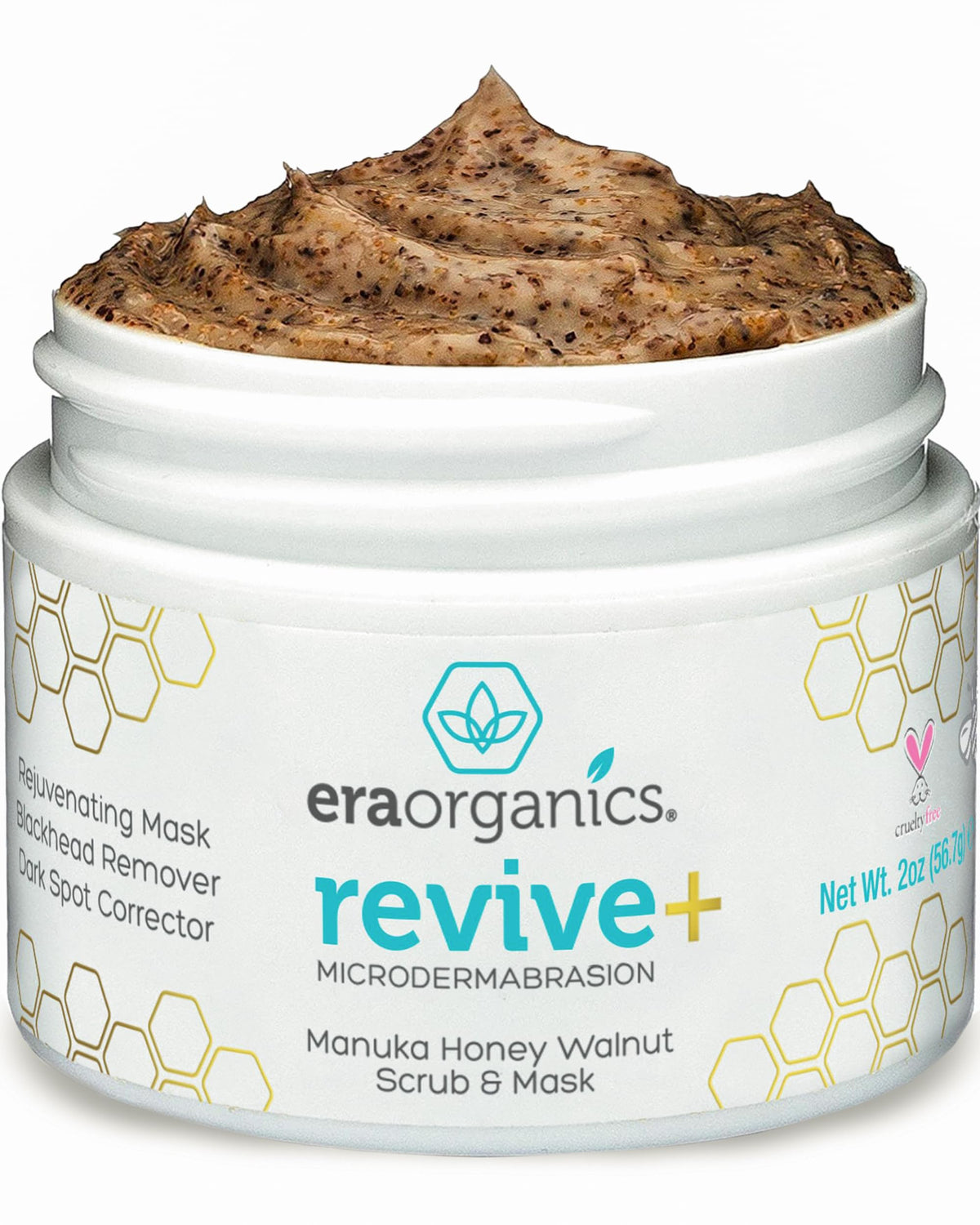 Manuka Honey Exfoliating Facial Scrub - Microdermabrasion Face Exfoliant Era Organics