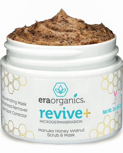 Manuka Honey Exfoliating Facial Scrub - Microdermabrasion Face Exfoliant Era Organics