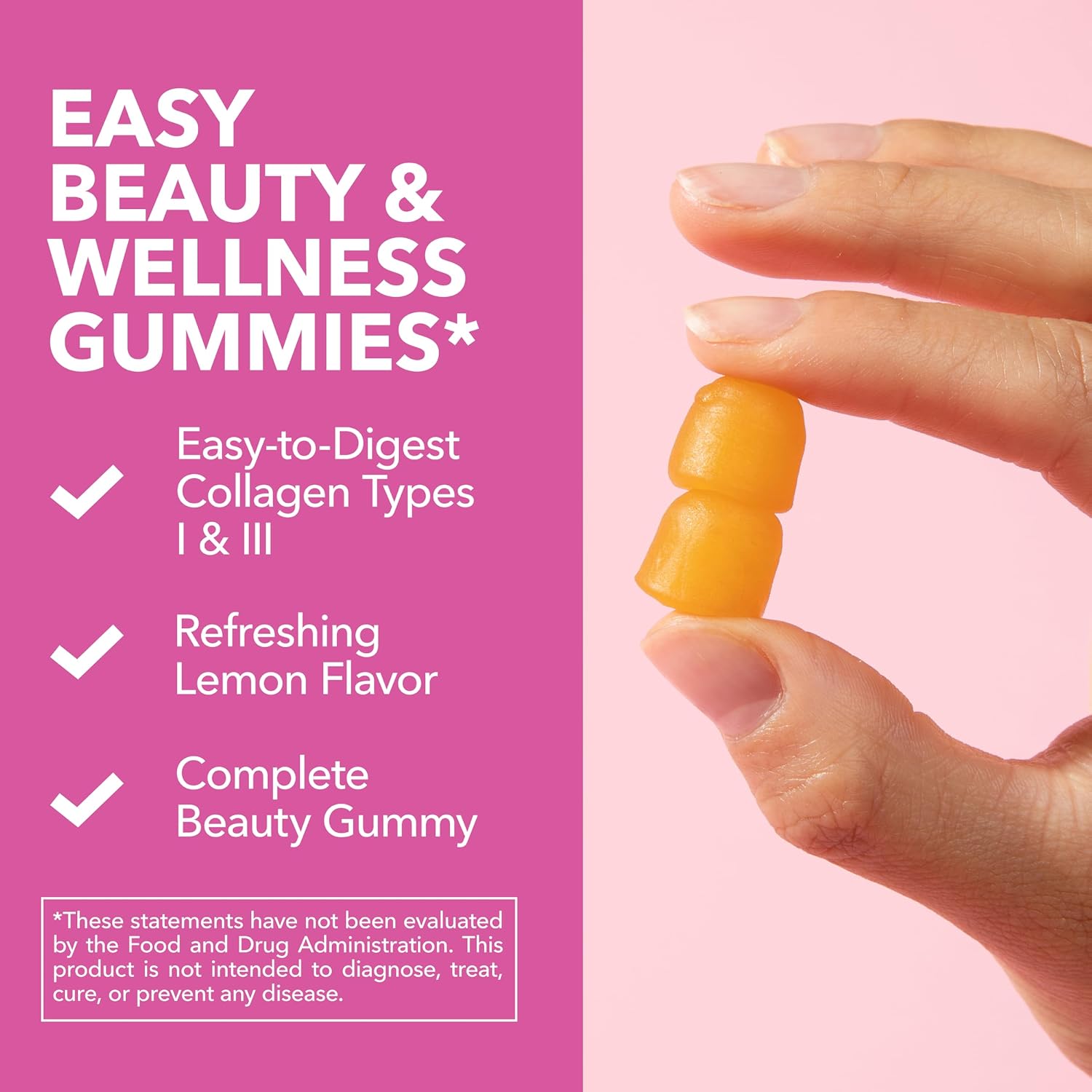 Collagen Gummies With 2500 mcg Biotin, Hair Skin & Nail Support, Lemon | For Women & Men with Biotin, Zinc, Vitamin C & E, Hydrolyzed Collagen, Lemon Flavor, 30 Servings, Hair, Skin & Nail Support Gsupps Australia