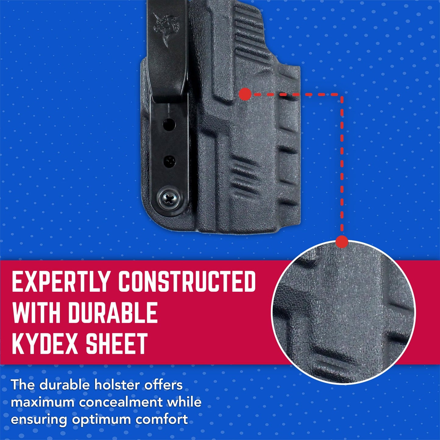 DeSantis Slim-Tuk - IWB Holster for Men and Women, Pistol Holster for Concealed Carry, Suitable for Appendix Wear, Ambidextrous, Made with Kydex, Adjustable Tension, Tuckable 360 C-Clip Gsupps Australia