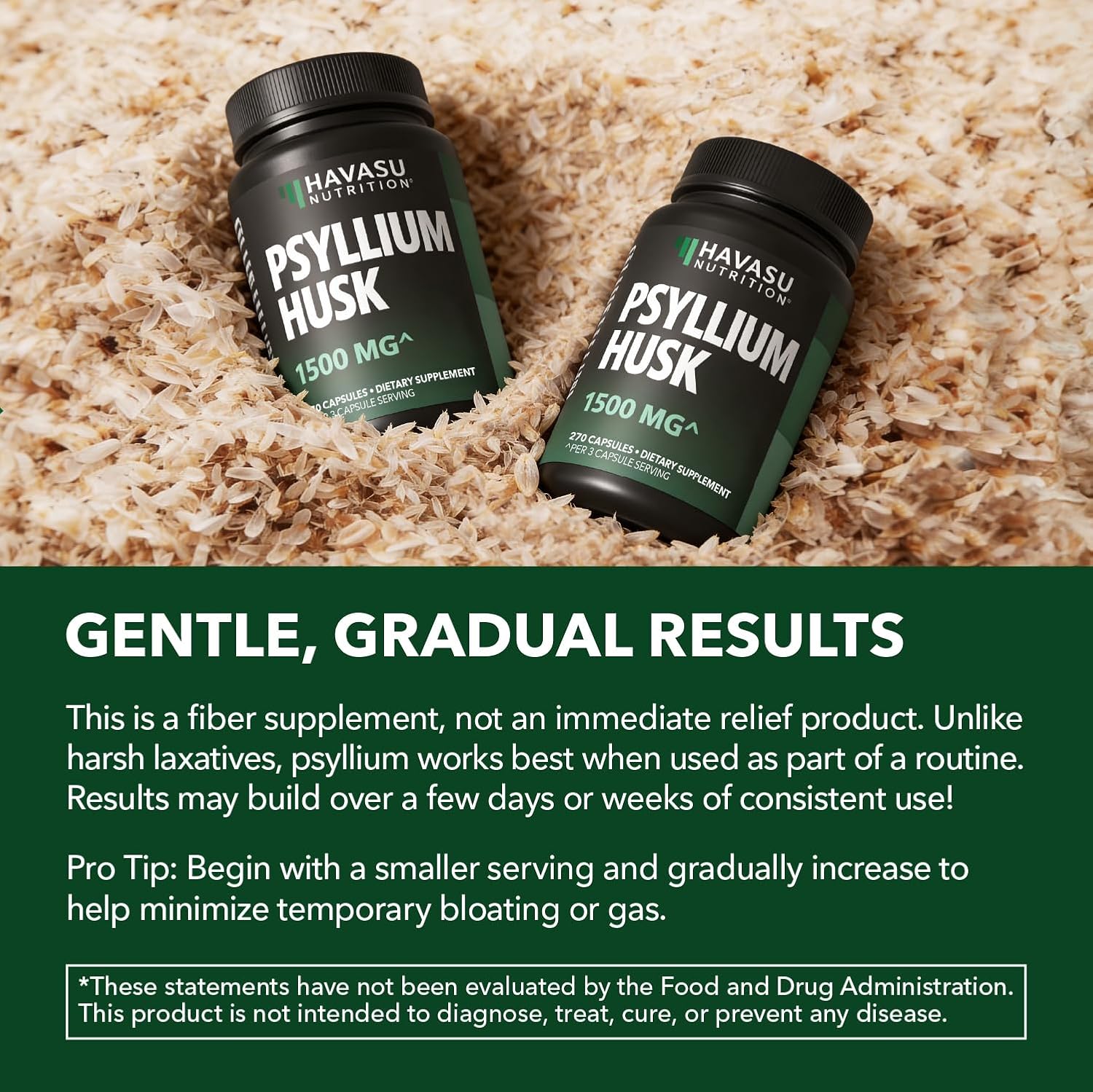 Vegan Psyllium Husk Fiber Capsules, GLP-1 Nutritional Support, 270 Pills | Psyllium Fiber Supplement Capsules for Digestive Health Regularity, Non-GMO Gluten Free & 3rd Party Tested, 90 Servings Gsupps Australia