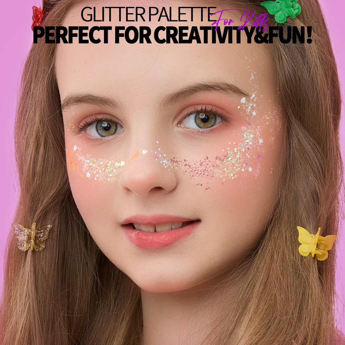 FANDAMEI 40 Colors Face Glitter, Face Paint Glitter Gel - Face Glitter for Women Girls, No Glue Needed, Multi-Purpose Glitter Makeup for Hair Face Body Halloween Rave Carnival Fandamei
