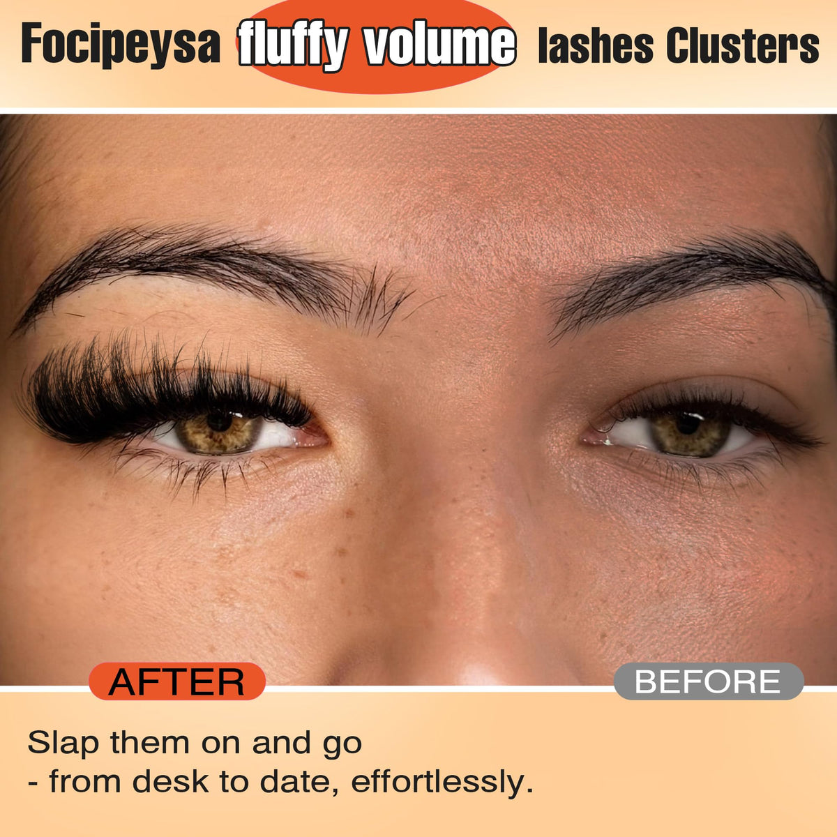 Mink Lashes Full Volume False Eyelashes 18mm Dramatic Faux Mink Eyelashes Natural Look Cat Eye Volume Eye Lashes Multipack by Focipeysa Focipeysa