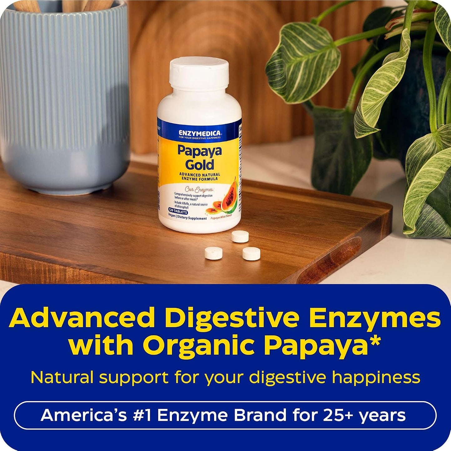 Enzymedica Papaya Gold - Papaya Enzymes Chewable - 120 Tablets Gsupps Australia