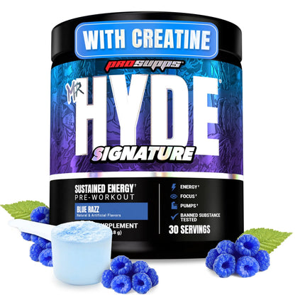 ProSupps Mr. Hyde Signature Pre Workout Powder with Creatine, Beta Alanine & Caffeine - Performance, Energy & Endurance - Clean Fitness & Gym Supplements for Men & Women = ProSupps