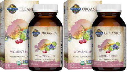 Garden of Life Organics Women's Multivitamin with Vitamin C, D3, Folate, B12, Biotin & Iron – Women's Multivitamin for Energy, Heart Health & Radiant Skin, USDA Organic, Non-GMO, Vegan, 120 Tablets Gsupps Australia