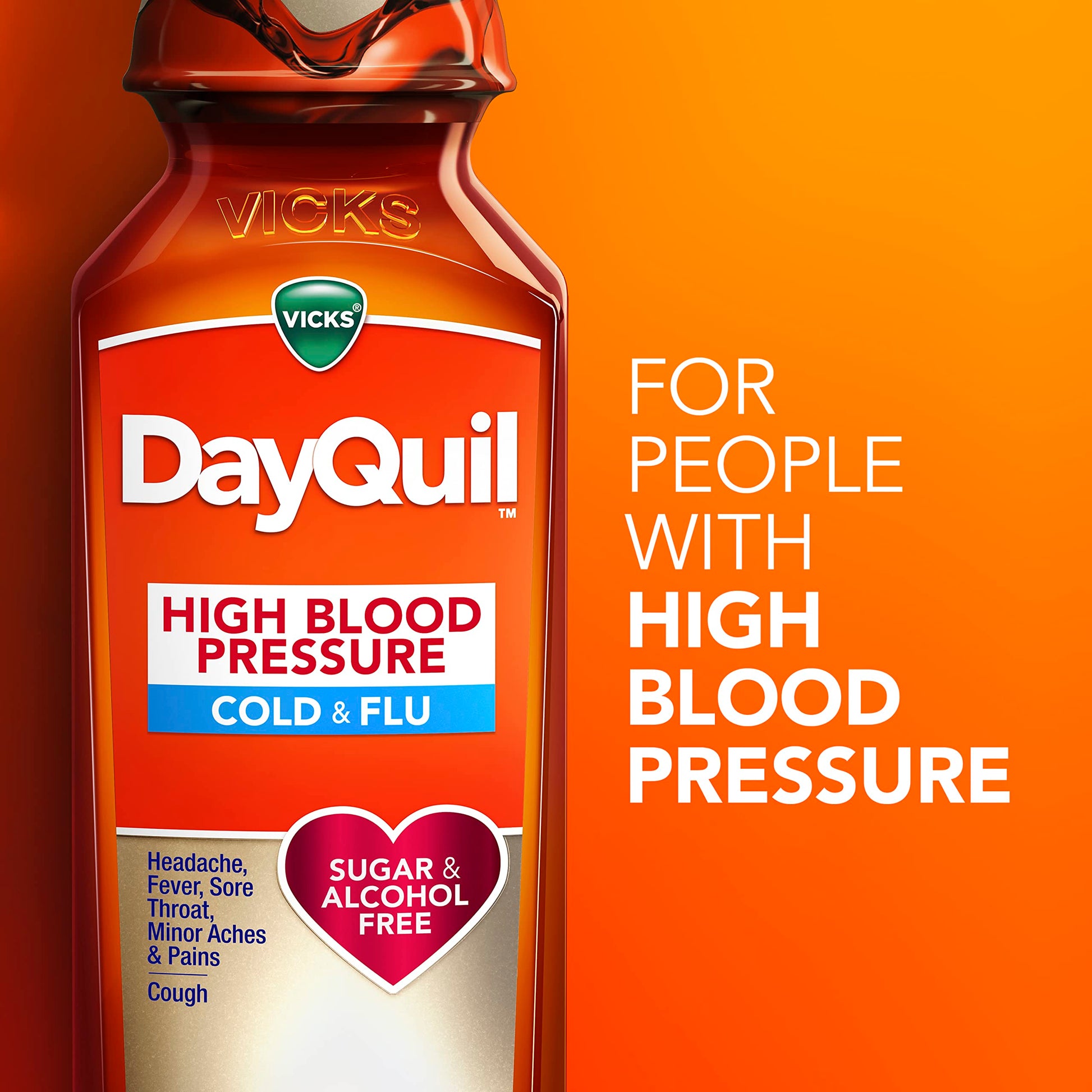 VICKS DayQuil & NyQuil High Blood Pressure Cold & Flu Relief Liquid Medicine Co-Pack, Powerful Multi-Symptom Daytime & Nighttime Relief for Cold, Cough, and Flu Symptoms, Sugar & Alcohol Free, 2x8oz Vicks buy australia supplements