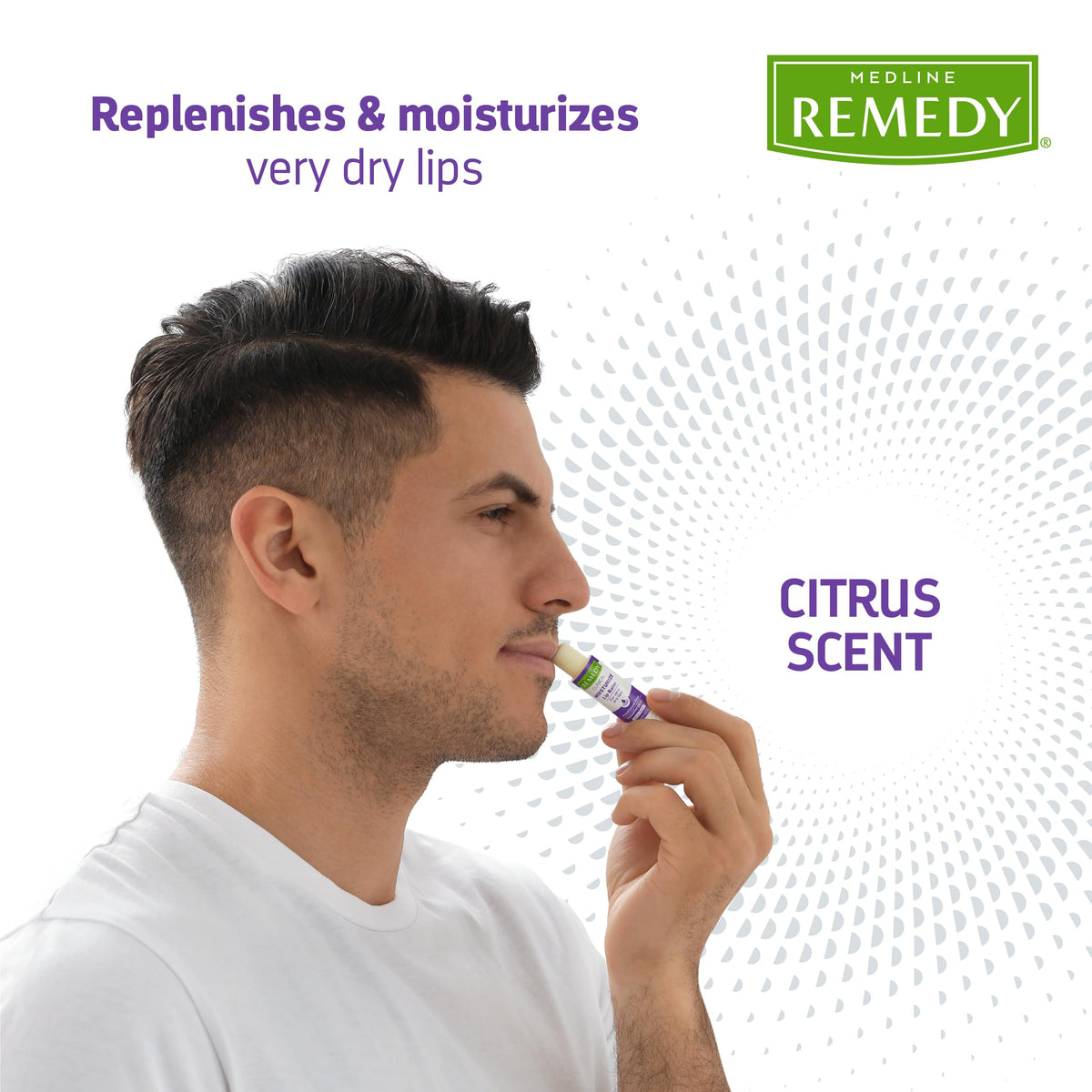 Medline Remedy Clinical Lip Balm, 3 Count, Citrus Scent, Moisturizing, Hydrating, Nourish, Nutrient Rich, Soothing Natural Oils, Revitalize, Comforting, Skin Conditioners, 0.15 oz Stick Medline Remedy