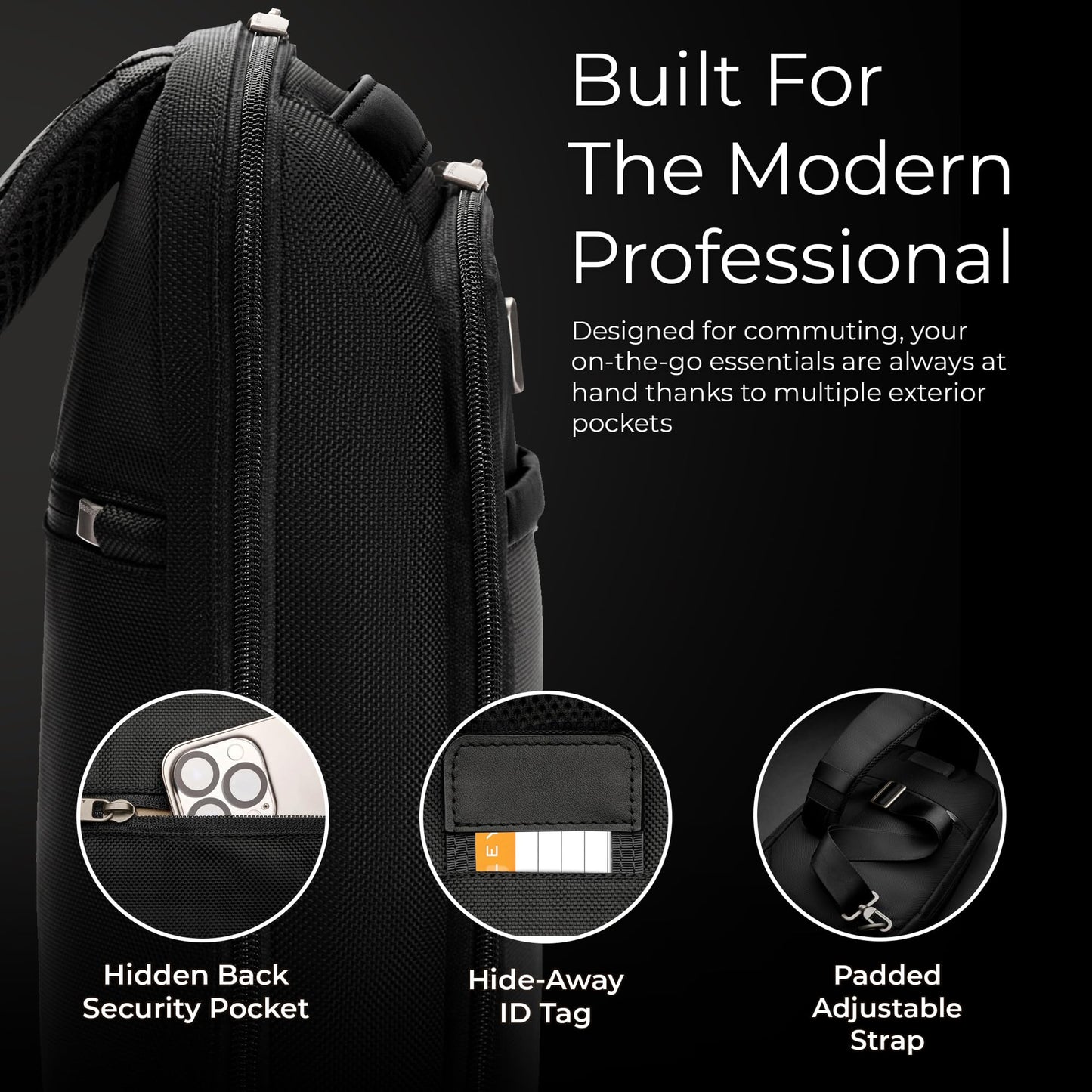 Briggs & Riley Medium Cargo Backpack for Women & Men - Laptop Backpack, For Work & Travel, Lightweight & Durable, Padded Straps, Fits up to 15" Laptop - @work Collection, Black Gsupps Australia