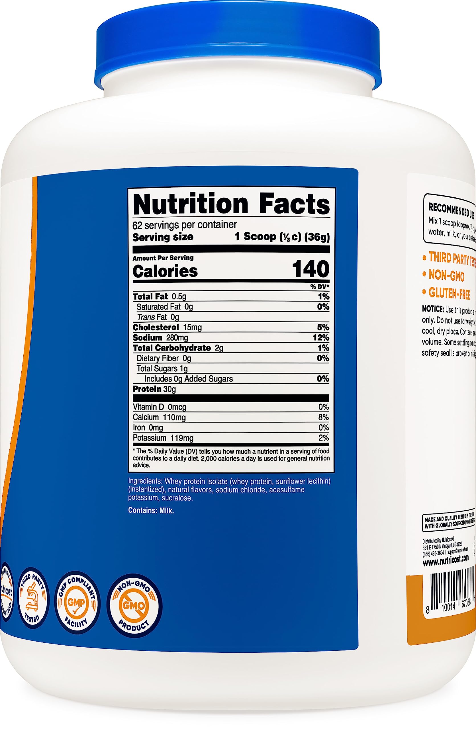 Nutricost Whey Protein Isolate (Salted Caramel, 5LBS) Nutricost buy australia supplements