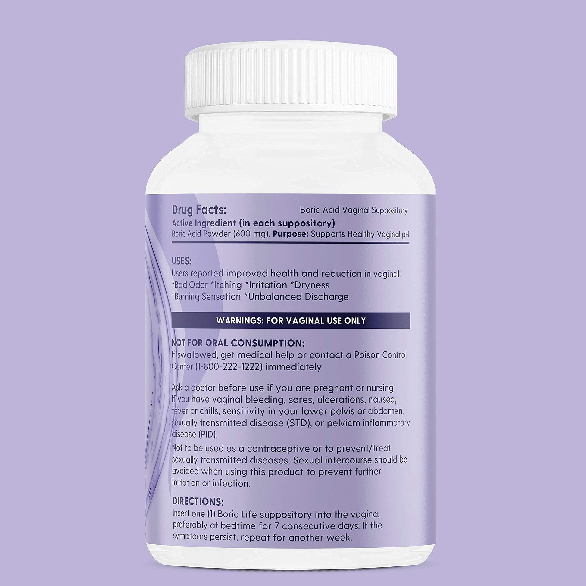 Peachlife Boric Acid Suppositories in Vegetable Capsules - USA Made - Vaginal pH Peachlife buy australia supplements