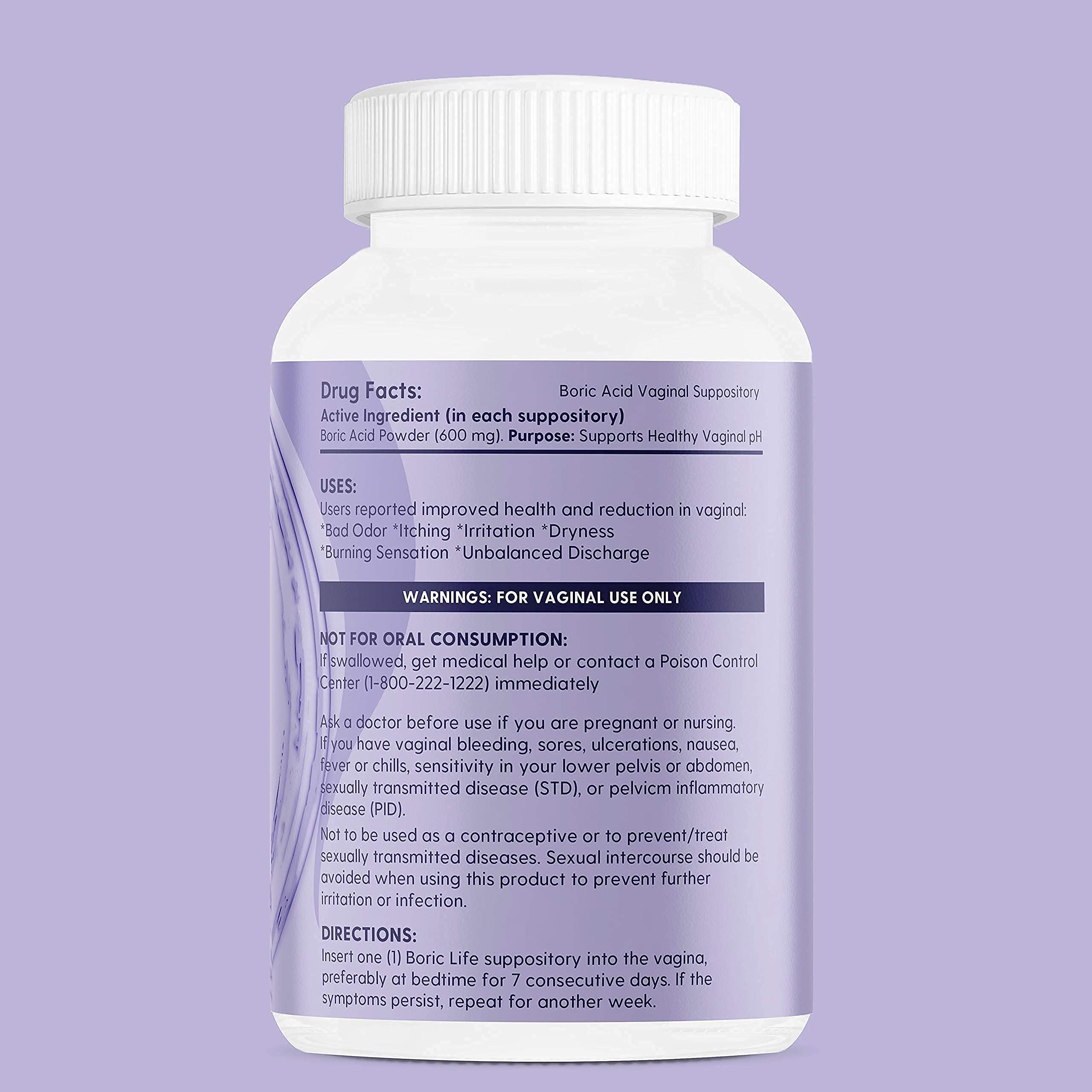 Peachlife Boric Acid Suppositories in Vegetable Capsules - USA Made - Vaginal pH Peachlife buy australia supplements