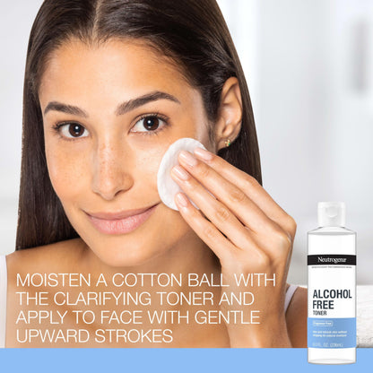 Neutrogena Alcohol-Free Gentle Daily Facial Toner, Fragrance-Free to Tone & Refresh Skin, Gently Removes Impurities & Reconditions Skin, Hypoallergenic, 8 fl. oz Neutrogena