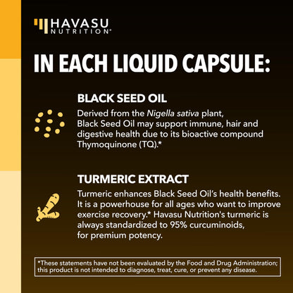 Black Seed Oil Capsules, Vegan, Non-GMO, Cold-Pressed Nigella Sativa, 90ct | 1500mg Per Serving Black Cumin Supplement for Skin Health, Immune Function, and Digestive Health, Unflavored, 30 Servings Gsupps Australia