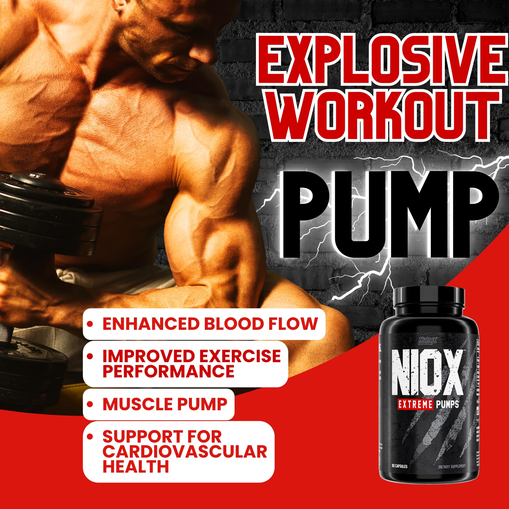 Nutrex Research NIOX Extreme Pumps - 180-Count Pre-Workout Pump Supplement Nutrex Research buy australia supplements