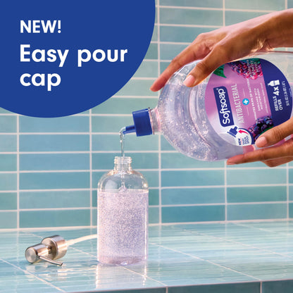 Softsoap Antibacterial Liquid Hand Soap, White Tea & Berry Scent, 50 fl oz Softsoap