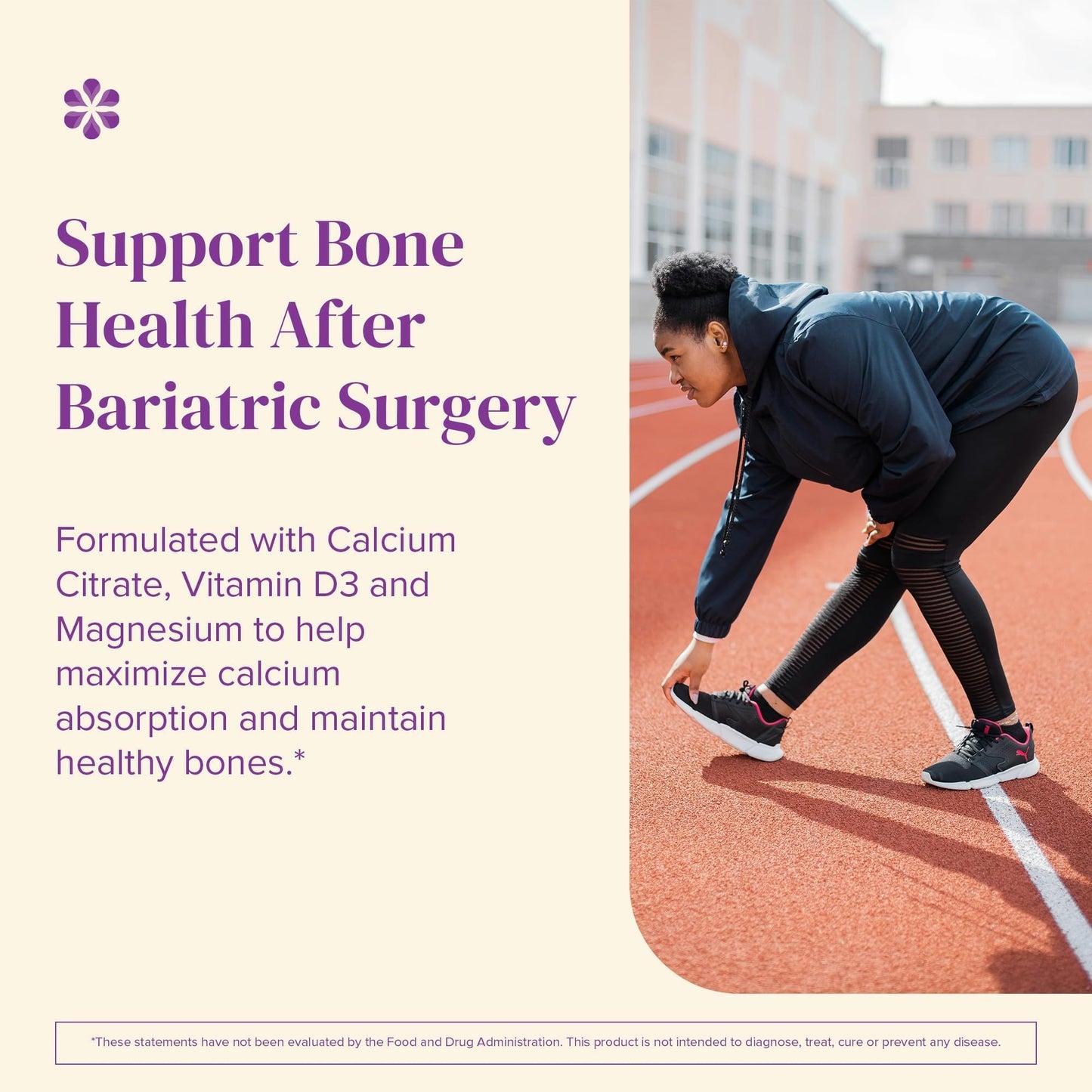 BariMelts Calcium Citrate with Vitamin D3 & Magnesium, 120 Smooth-Dissolving Tablets (1-Month Supply), Bariatric Calcium Supplements BariMelts