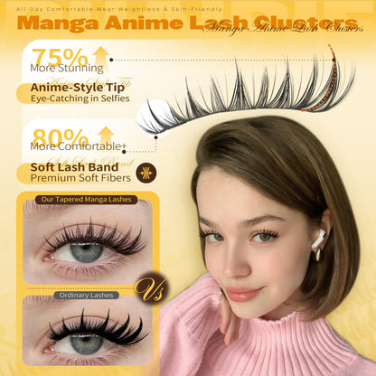 Manga Lash Clusters Anime Lashes Clusters Wispy Cluster Eyelash Extensions Ruairie