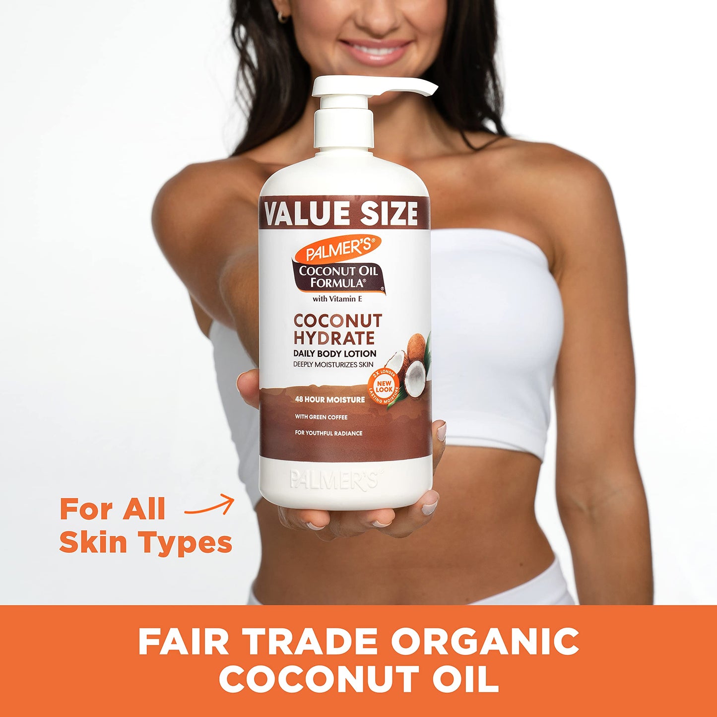 Palmer's Coconut Oil Formula Body Lotion for Dry Skin, Hand & Body Moisturizer with Green Coffee Extract & Vitamin E Palmer's