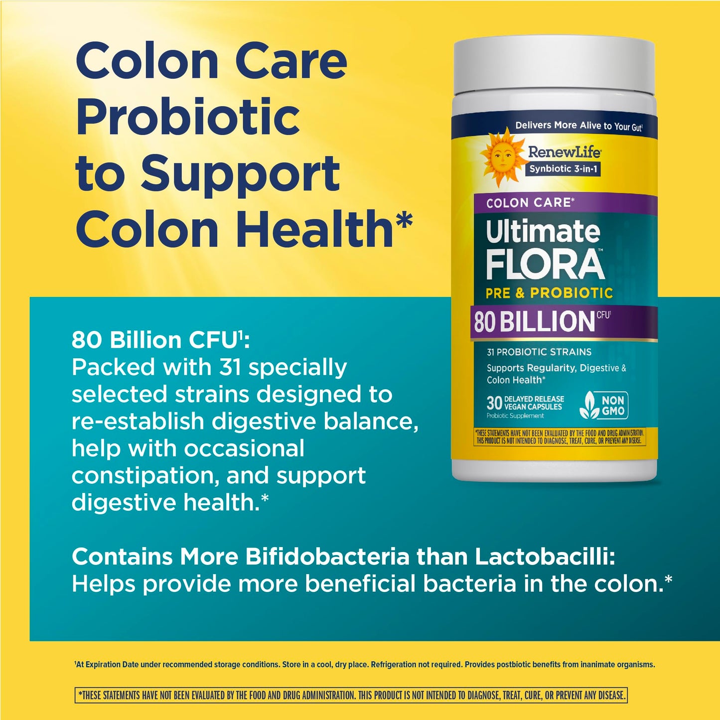 Renew Life Extra Care Digestive Probiotic Capsules, 50 Billion CFU Guaranteed, Daily Supplement Supports Immune, Digestive, Respiratory Health(1), L. Rhamnosus GG, Dairy, Soy and Gluten-Free, 90 Count | 90 Vegetarian Capsules | Supports Digestive, Immune Gsupps Australia