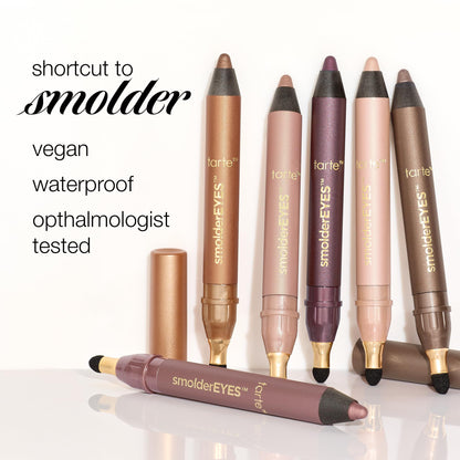 tarte smolderEYES shadow liner – Multi-Use Waterproof Makeup Doubles as Eyeliner & Cream Eyeshadow with Smudger Applicator, Blendable Lazy Girl Hack, Vegan & Cruelty-Free, full size, smolder tarte