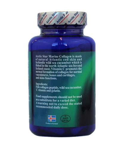 Arctic Star Marine Collagen-Vital Proteins Marine Collagen Peptides Supplement Pills for Healthy Skin Hair Nail - Hydrolyzed Collagen from Iceland - Joint Pain & Immune System Booster 90 Capsules Arctic Star