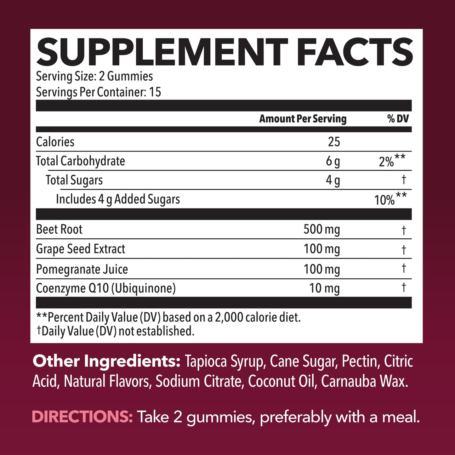 Beet Root Gummies with COQ10 and Grape Seed, Mixed Berry, 30 Servings | Nitric Oxide Supplement with Beetroot, Grape Seed Extract and COQ10 for Performance and Recovery, Vegan, Non-GMO, Gluten-Free Gsupps Australia
