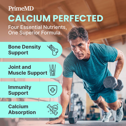 4-in-1 Calcium Supplements for Women & Men - Calcium Citrate with D3 K2 Vitamin 5000 IU - Calcium 600mg with Vitamin D3 K2 - Everyday Vitality Supplement - PrimeMD