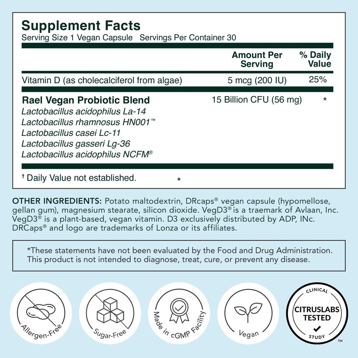 Rael Probiotics for Women - pH Balance Supplement with Prebiotics, Vaginal Immune Health (30 Servings) Rael