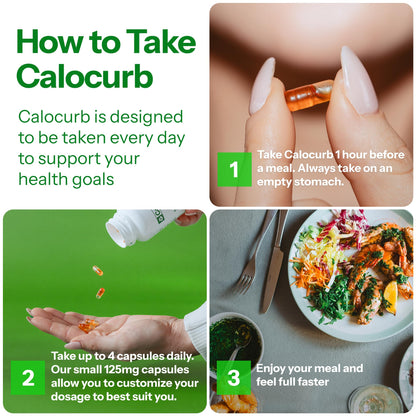 Calorie Control Supplement 6X Natural Support, Official & Patented Amarasate Formula, Plant Based Dietary GLP1 Supplement, Manages Appetite, Hunger & Cravings, Calocurb
