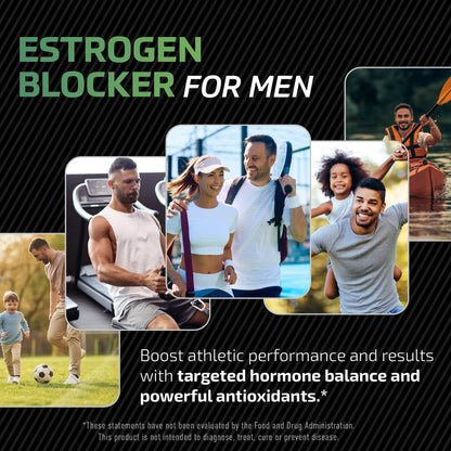 DIM Supplement for Men 300mg | Estrogen Blocker & Aromatase Inhibitor | Extra Strength Men’s Hormone Balance & Fitness Booster with Diindolylmethane Plus CDG SMNutrition