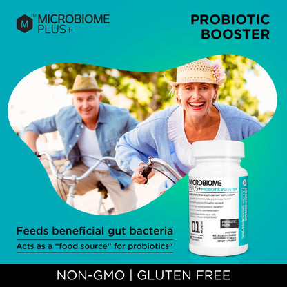 Microbiome Plus Prebiotics scFOS Prebiotic Fiber, Boosts Probiotic Benifits, GI Digestive Supplements, Allergy Safe and Gluten-Free Microbiome Plus