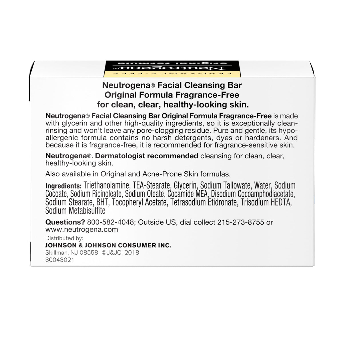 Neutrogena Original Transparent Facial Cleansing Bar, 3.5 oz Neutrogena