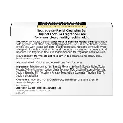 Neutrogena Original Transparent Facial Cleansing Bar, 3.5 oz Neutrogena
