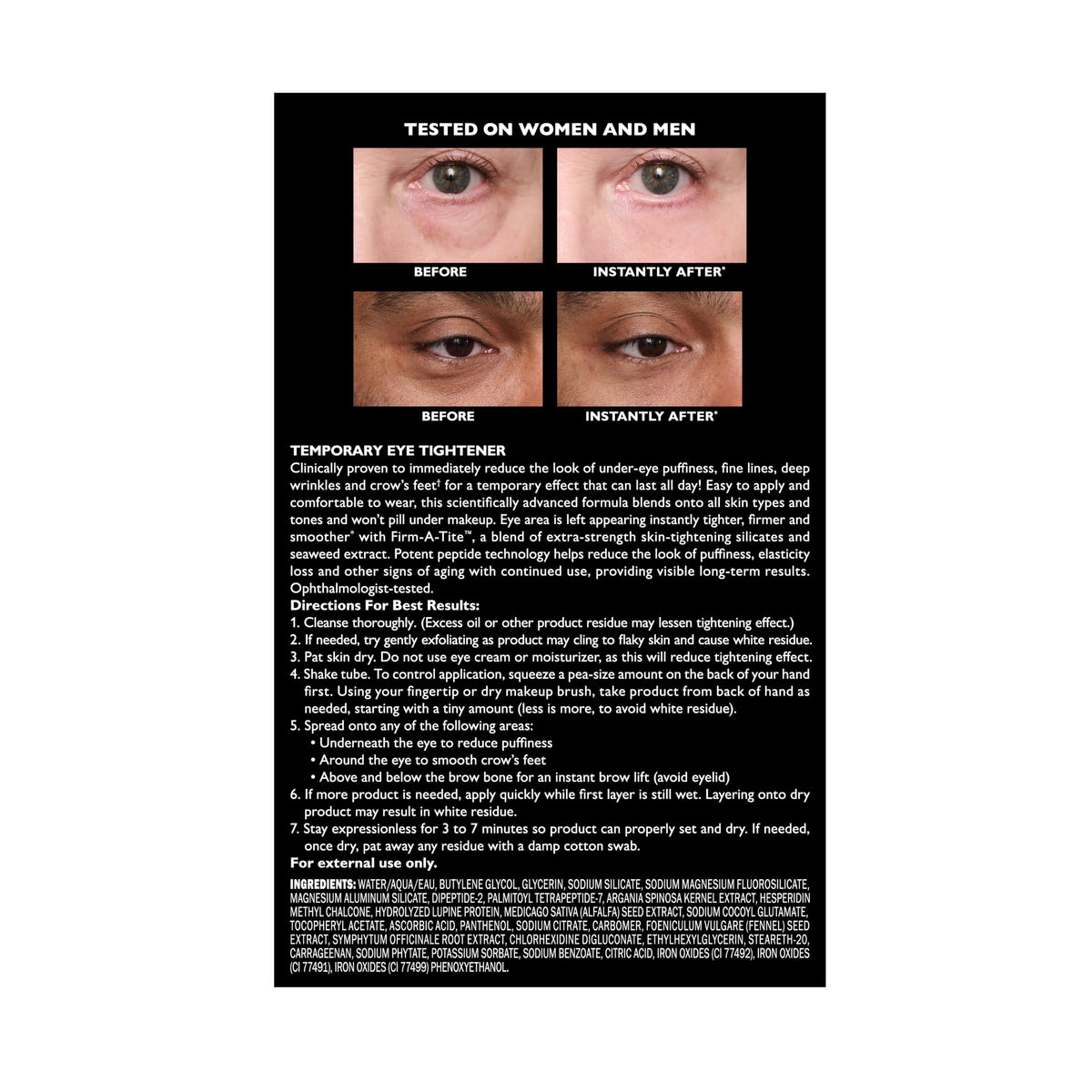 Peter Thomas Roth | Instant FIRMx® Eye Temporary Eye Tightener Easy-Wear Formula | For Firming Under-Eye Bags & Wrinkles Peter Thomas Roth