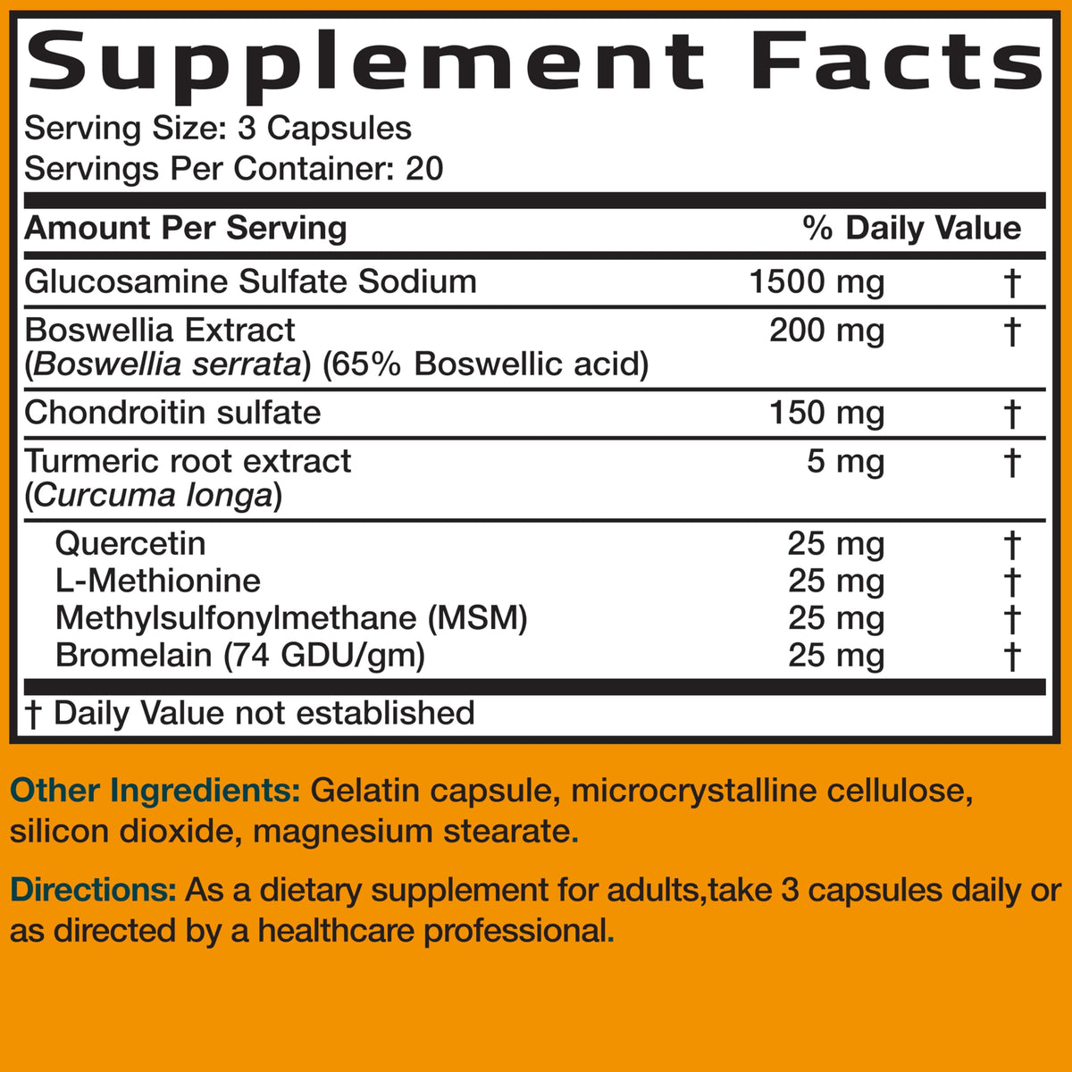 Bronson Glucosamine Chondroitin Turmeric & MSM Advanced Joint & Cartilage Formula, Supports Healthy Joints Bronson